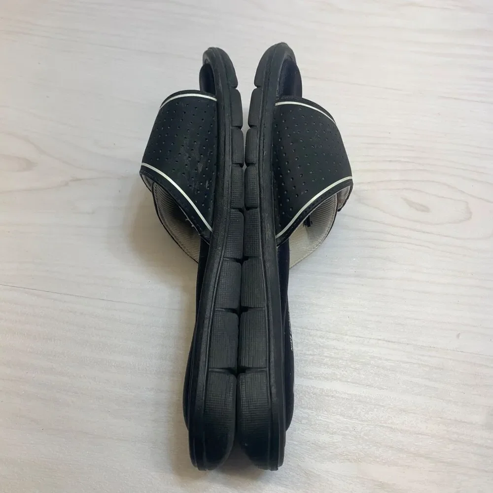 Nike 360883-011 Black Comfort Footbed Slides Slip On Women's‎ Sandals Size 8